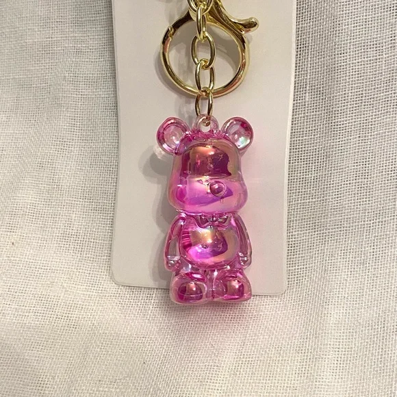 Iridescent Teddy Bear Keychain/Bag Charm | Add some fun to your bag or backpack - Picture 8 of 10